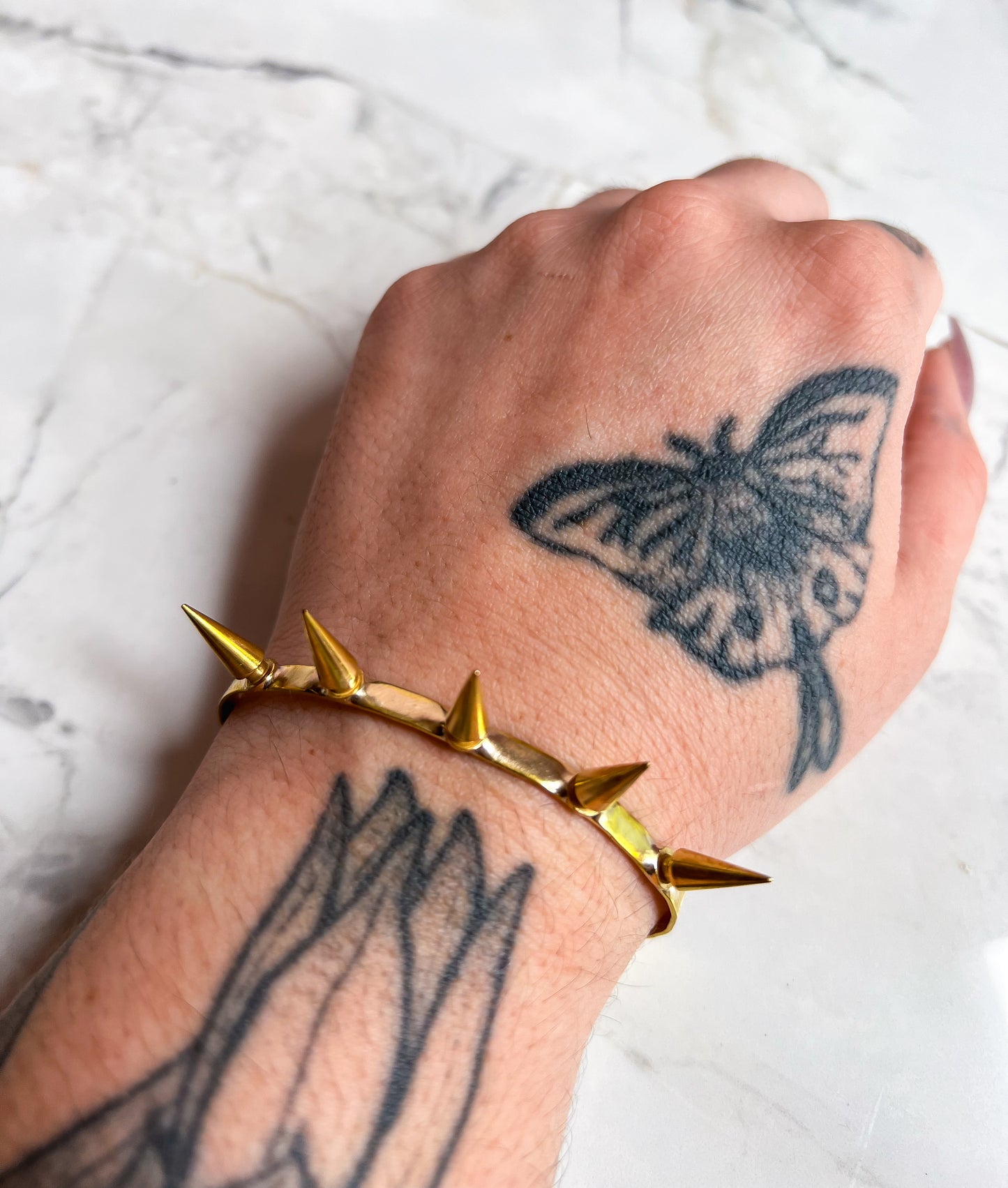 Brass Spike Bracelet