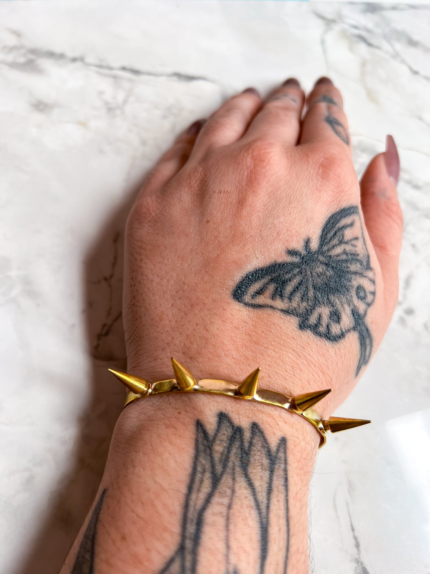 Brass Spike Bracelet