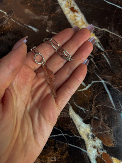 Hand Engraved Silver Nude Body Amulet Necklace