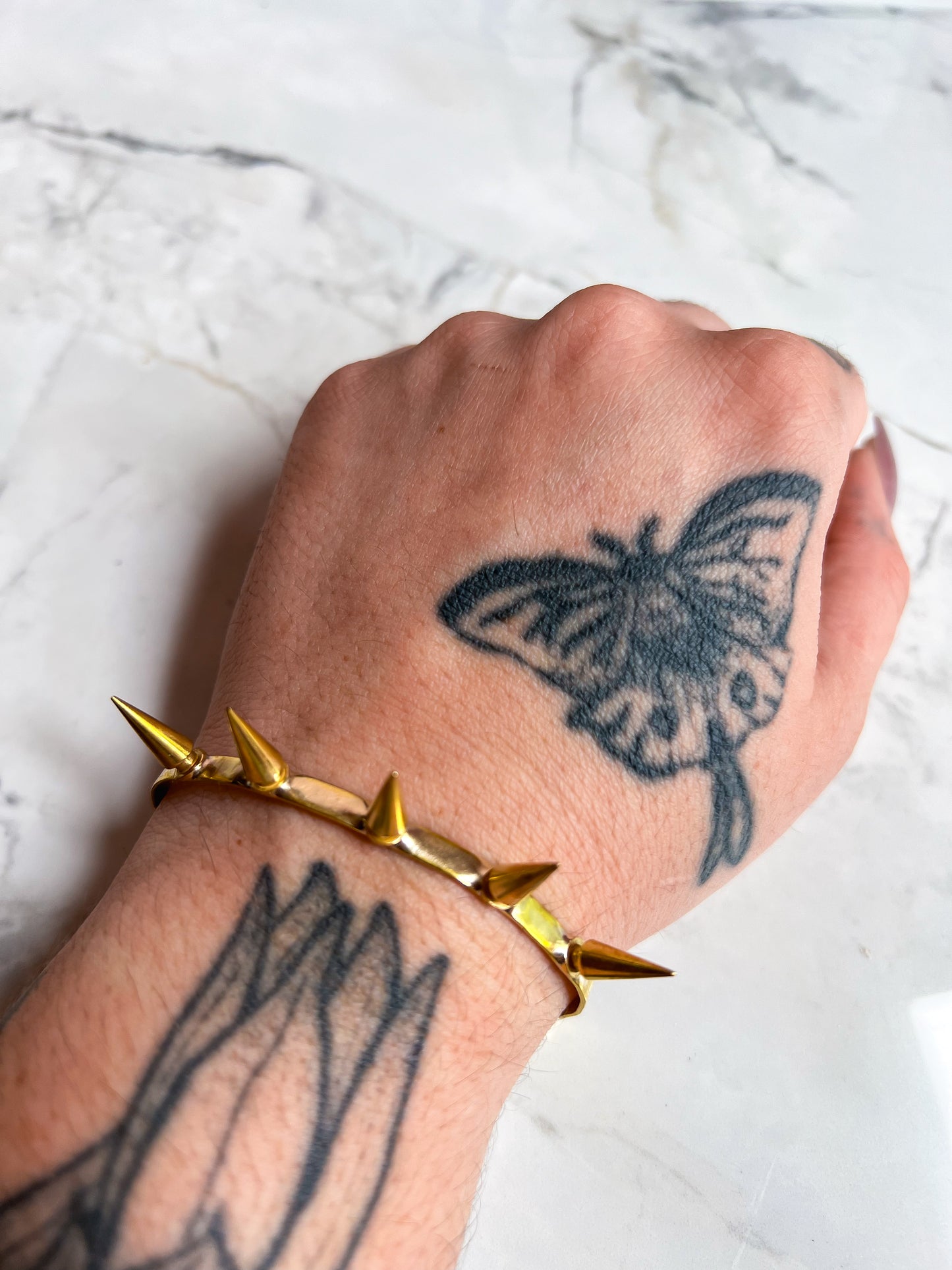 Brass Spike Bracelet