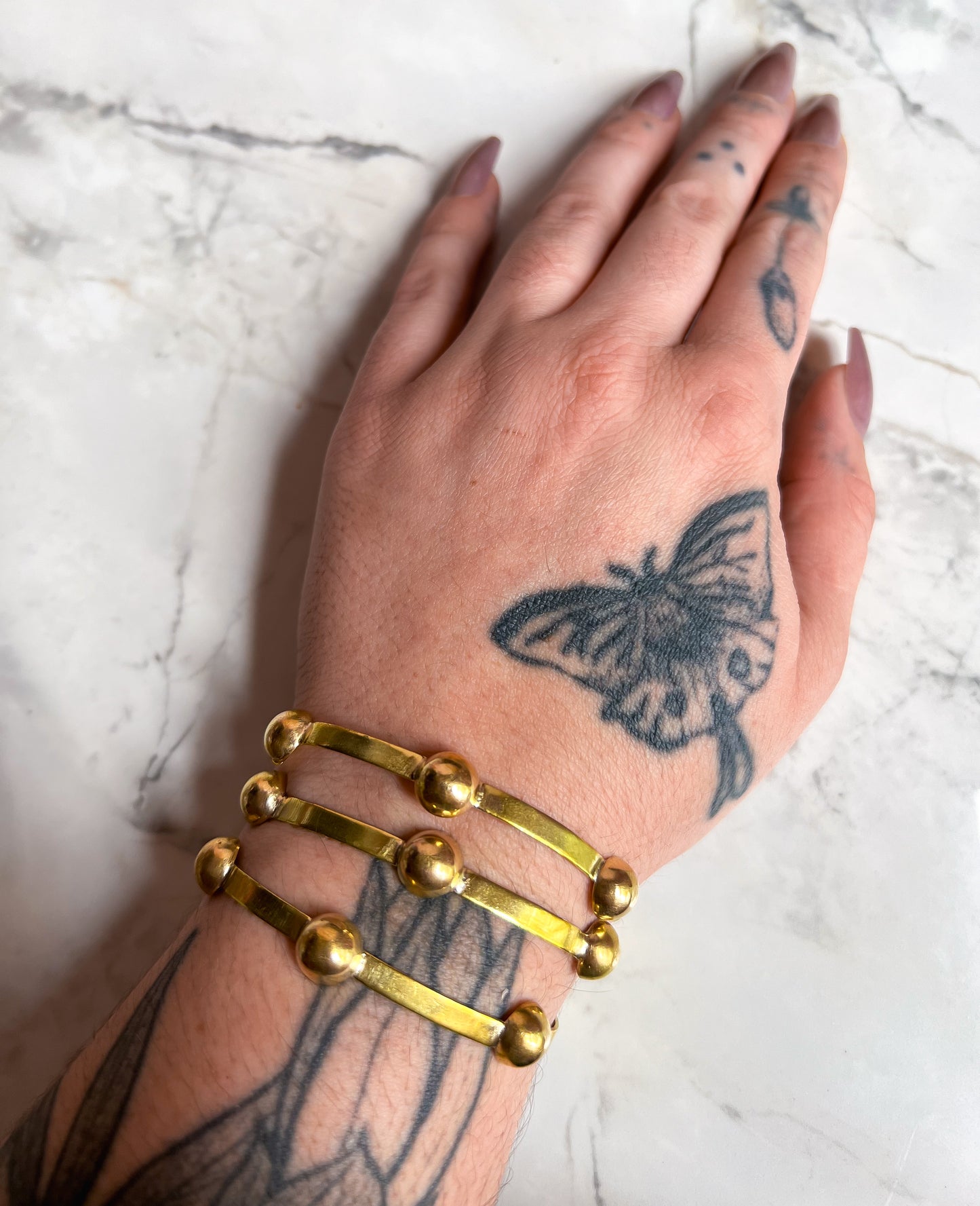 Brass Studded Bracelet