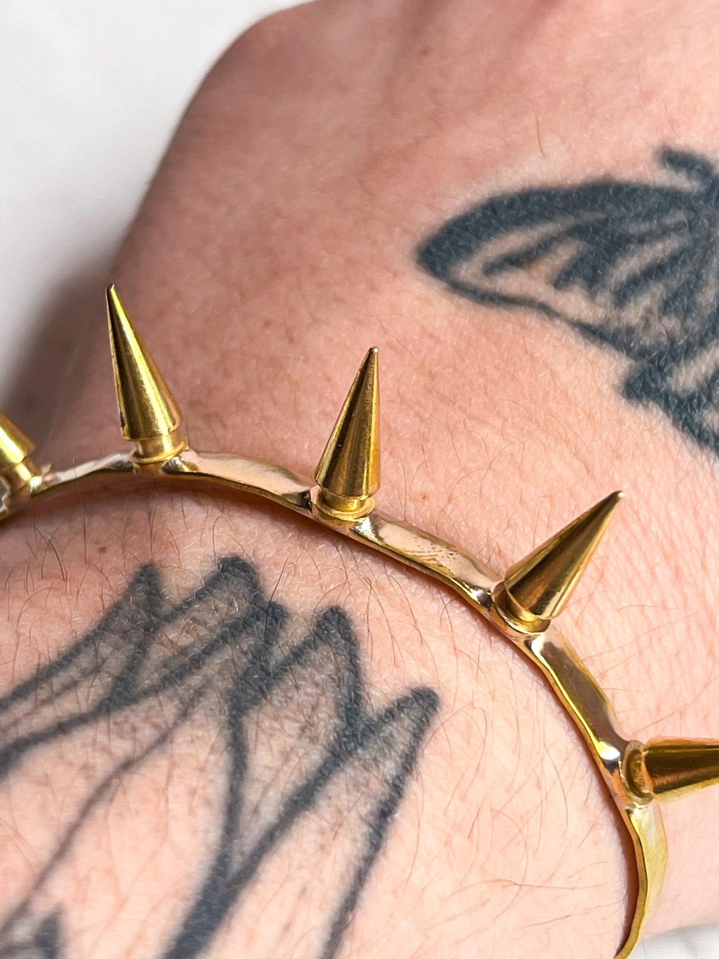 Brass Spike Bracelet